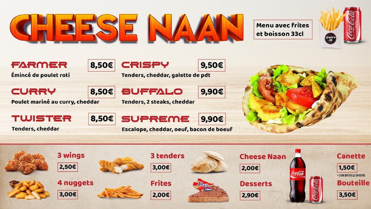Menu Chick N Co - Poulet Braisé Et Cheese Naan-2