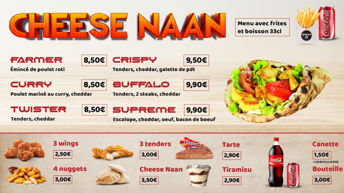 Menu Chick N Co - Poulet Braisé Et Cheese Naan-3