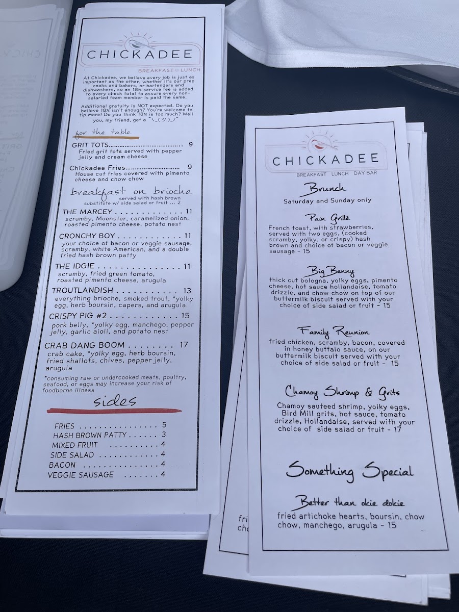 Menu Chickadee-8