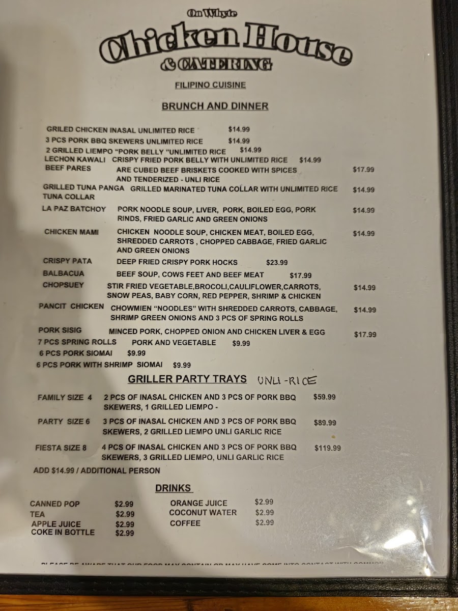 Menu (Chicken Hauz) Chicken House & Catering-3