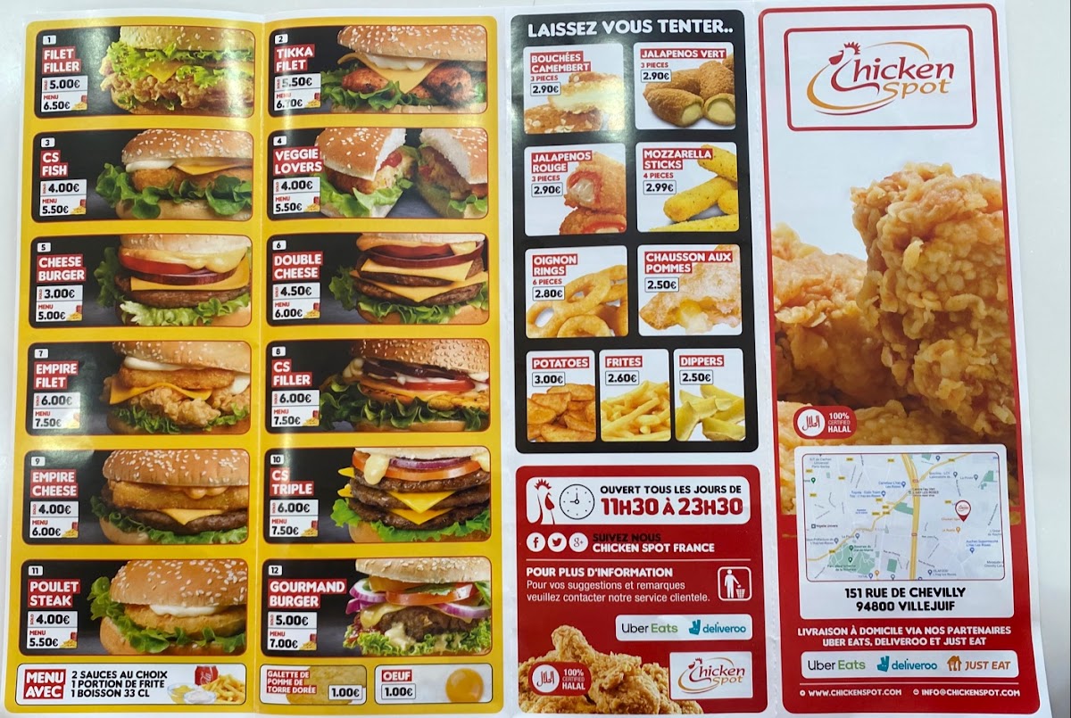 Menu Chicken Spot Villejuif-1