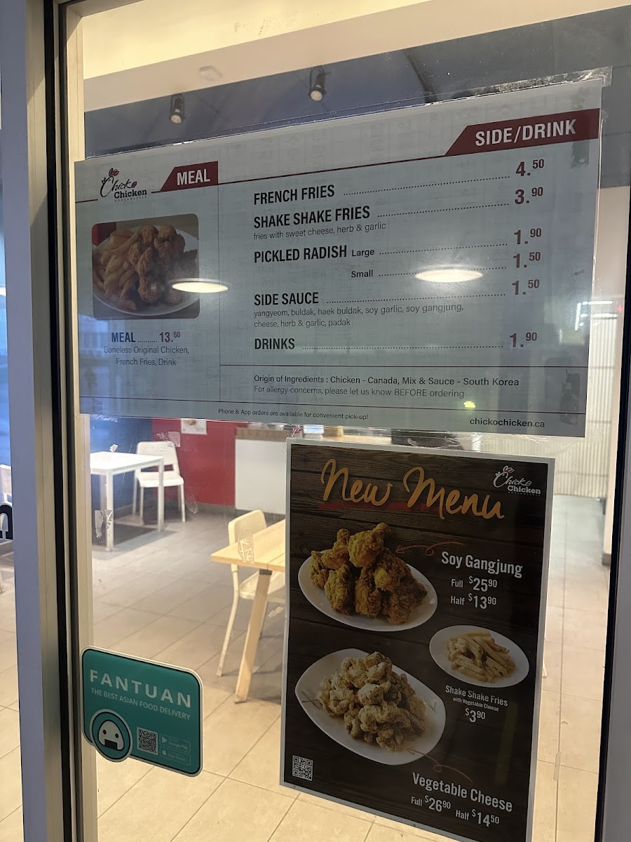 Menu Chicko Chicken New Westminster Skytrain-3