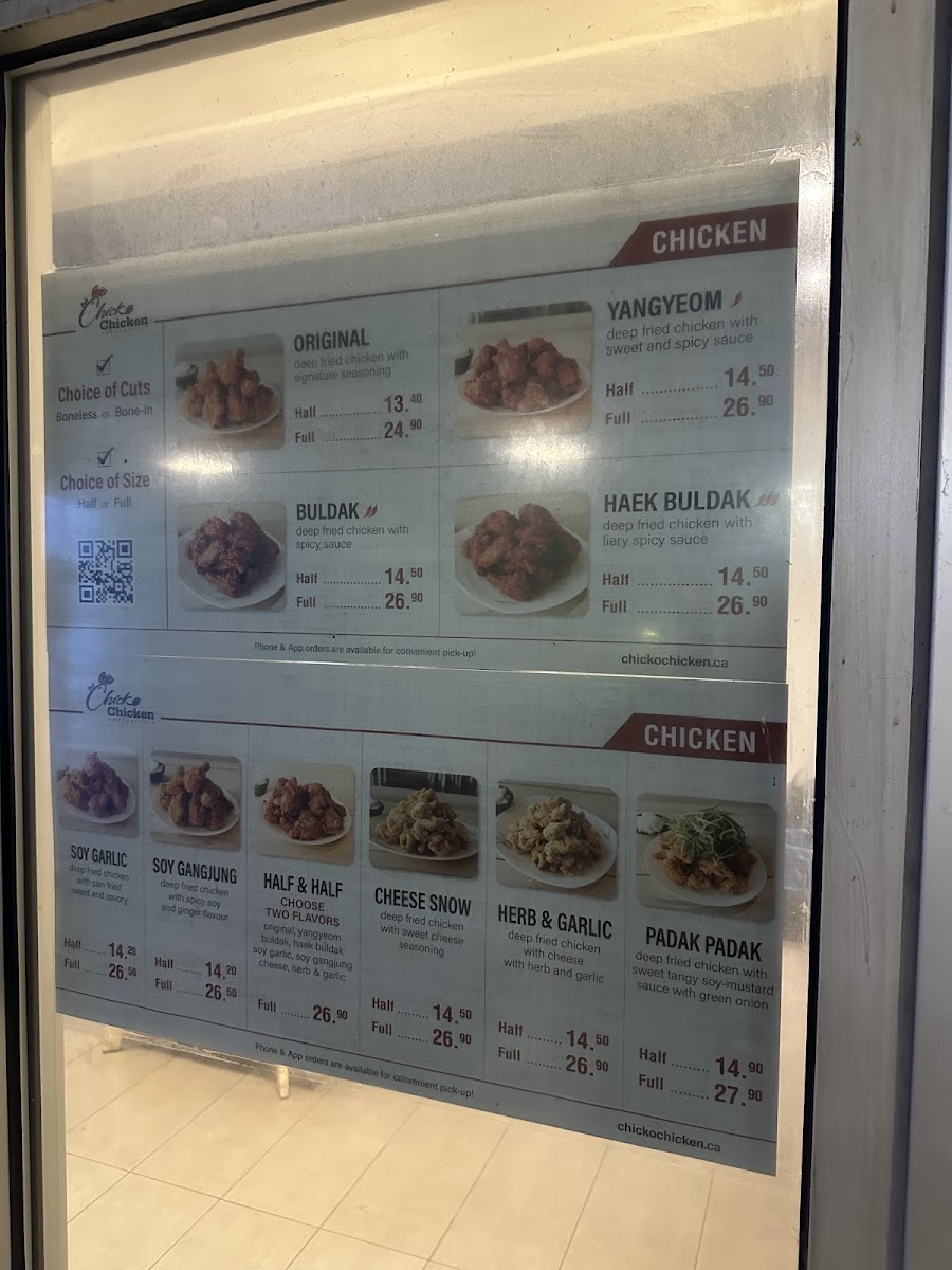 Menu Chicko Chicken New Westminster Skytrain-6