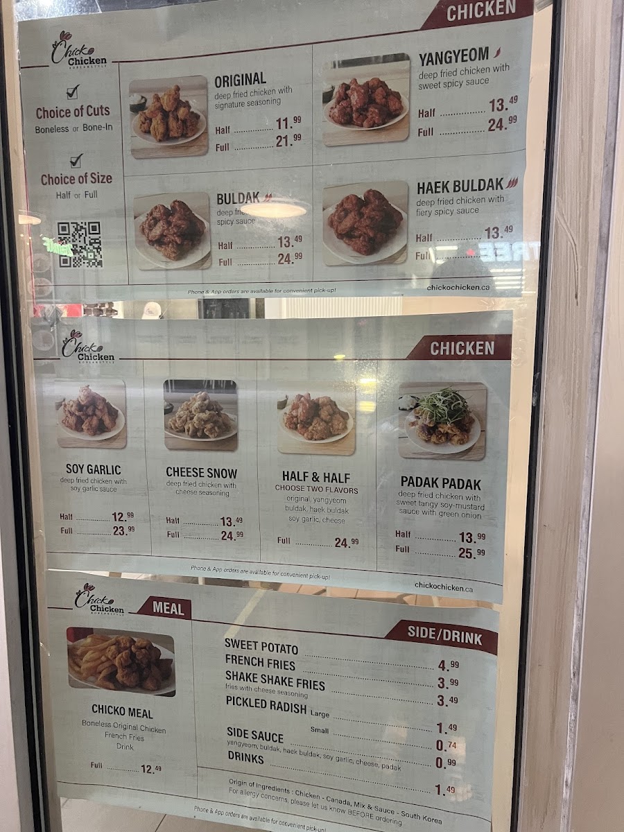 Menu Chicko Chicken New Westminster Skytrain-8