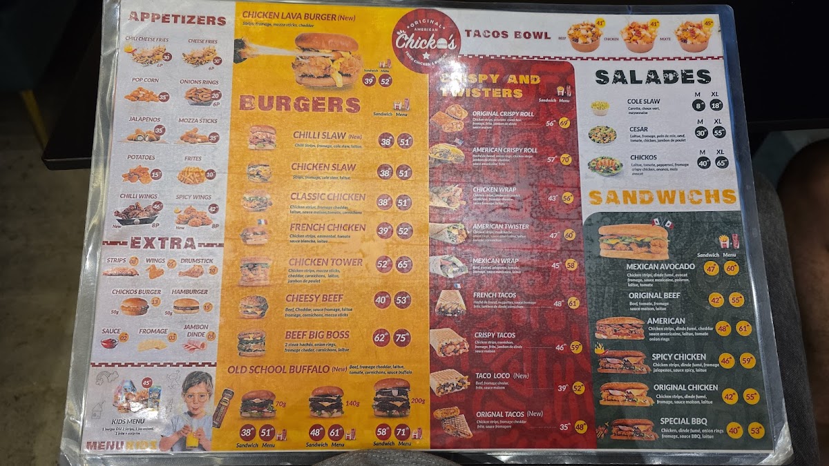 Menu Chickos Agadir - Fried Chicken & Burger-1