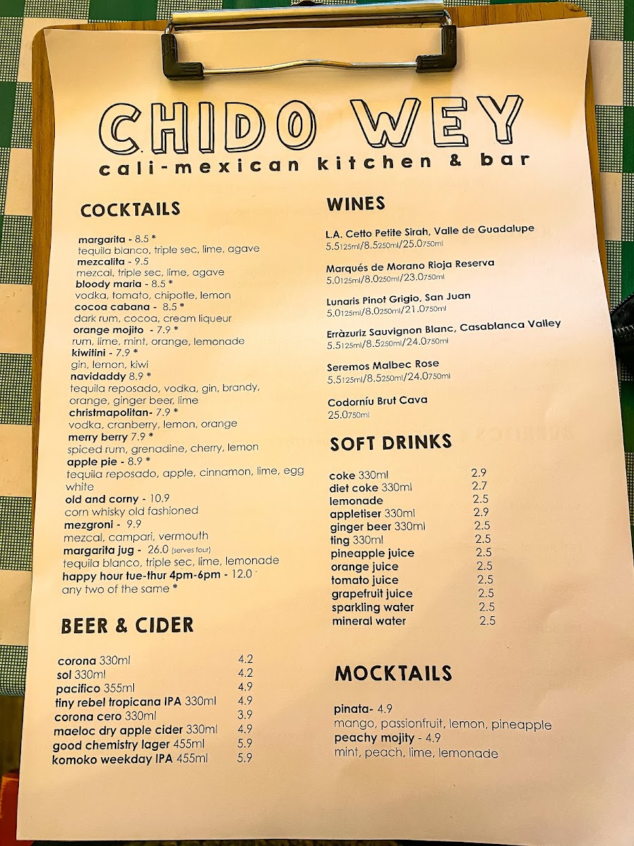 Menu Chido Wey-2
