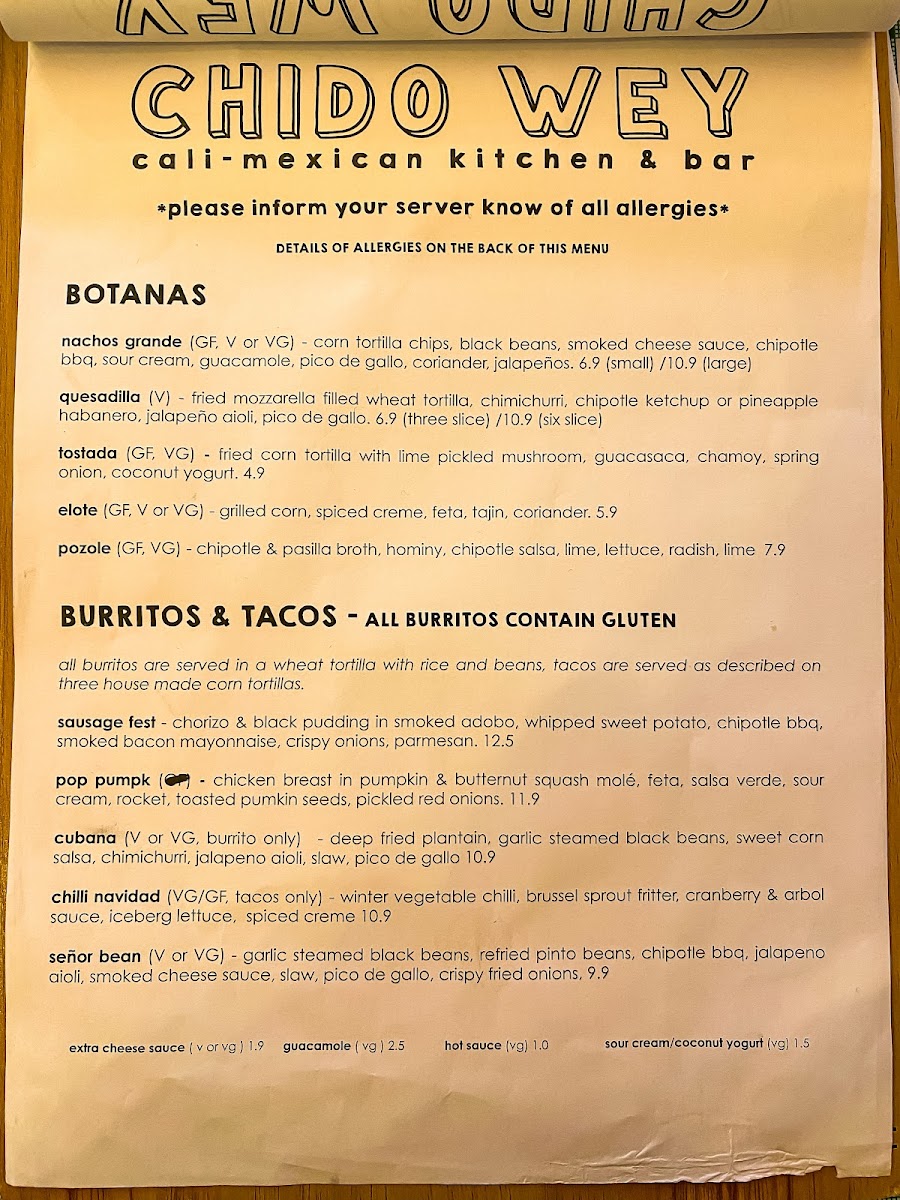 Menu Chido Wey-5