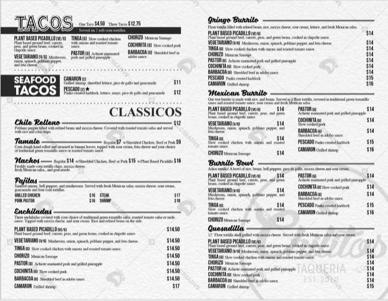 Menu Chilitos Taqueria Farmers Market-1