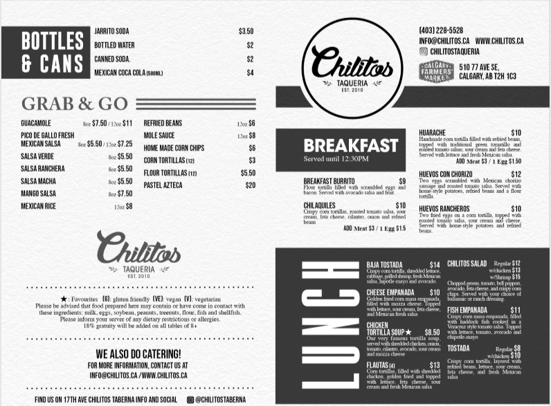 Menu Chilitos Taqueria Farmers Market-2