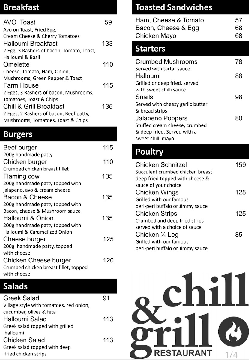 Menu Chill&grill Restaurant-3