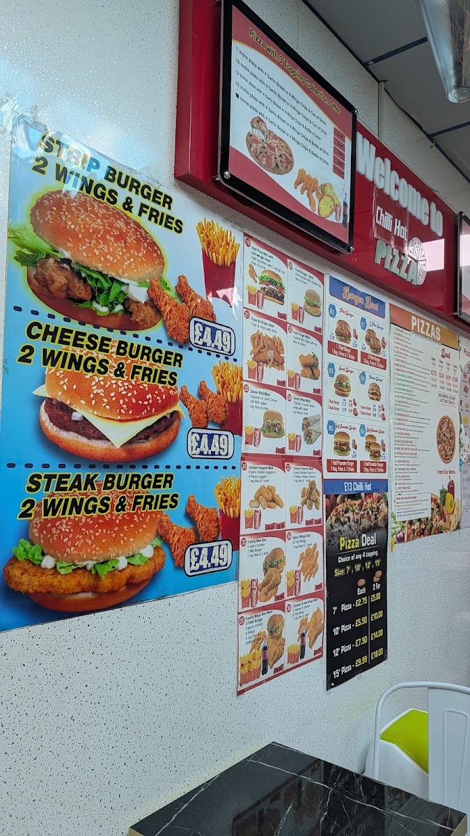Menu Chilli Hot E13-2