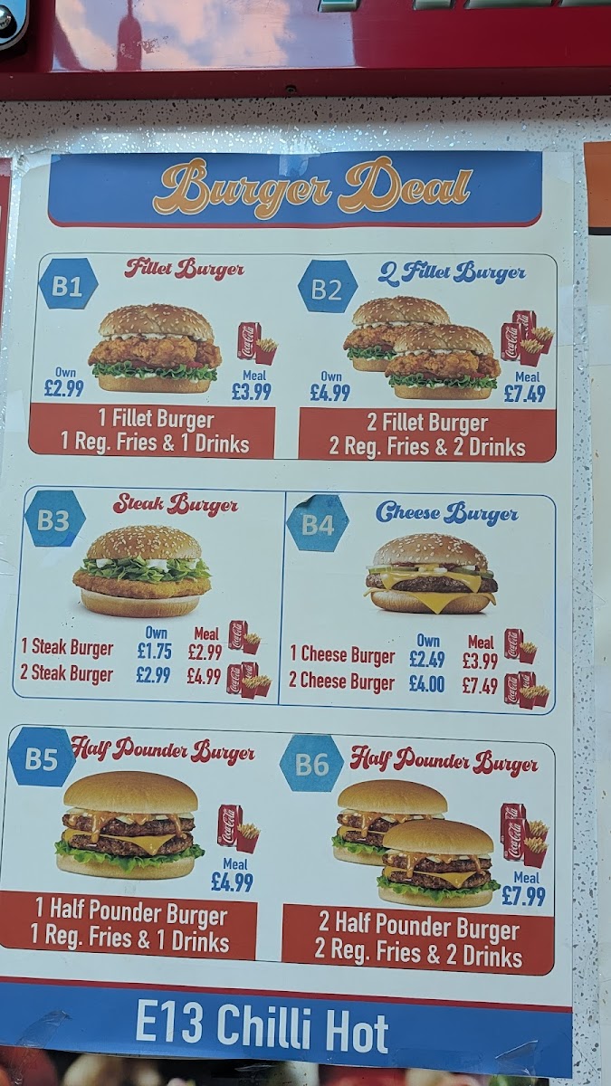 Menu Chilli Hot E13-3