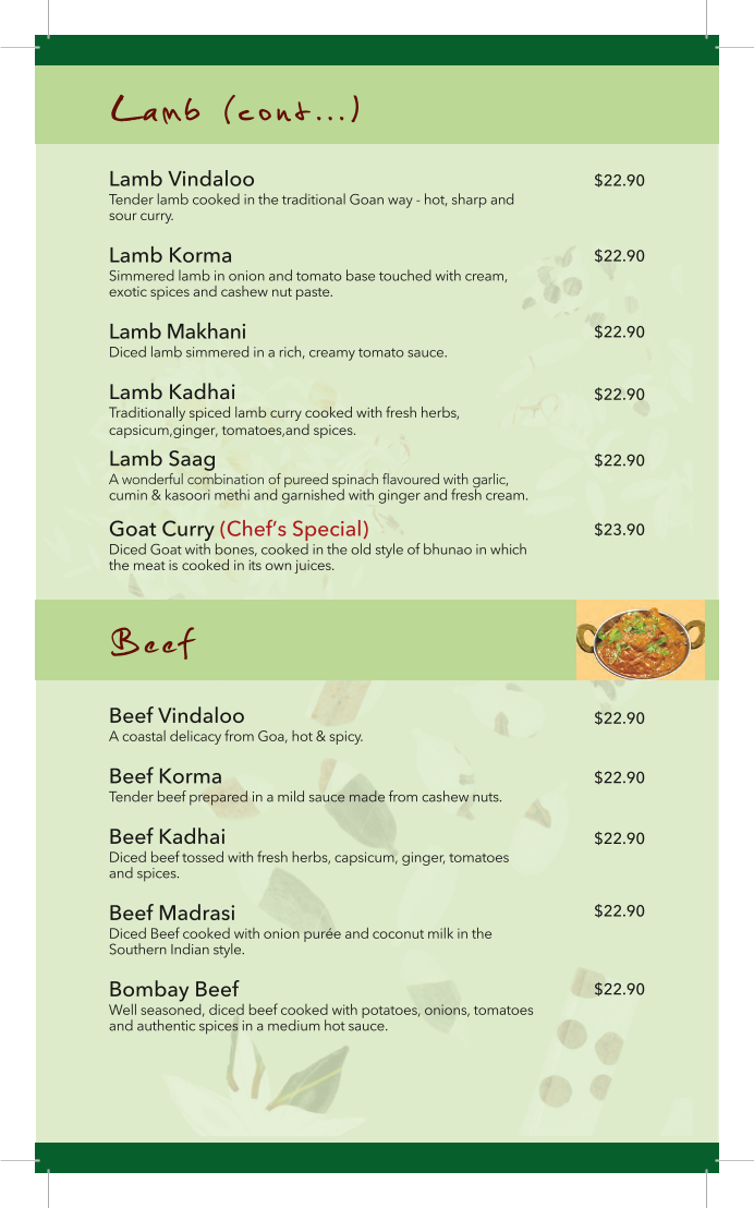 Menu Chillies Indian And Nepalese Restaurant-5