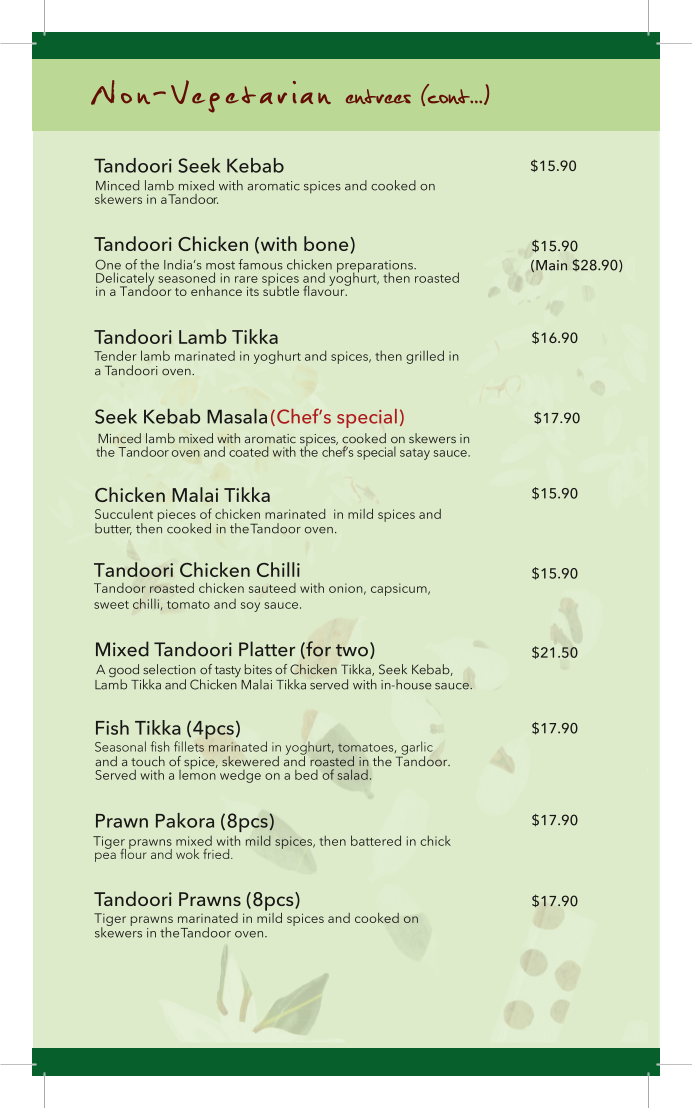 Menu Chillies Indian And Nepalese Restaurant-6