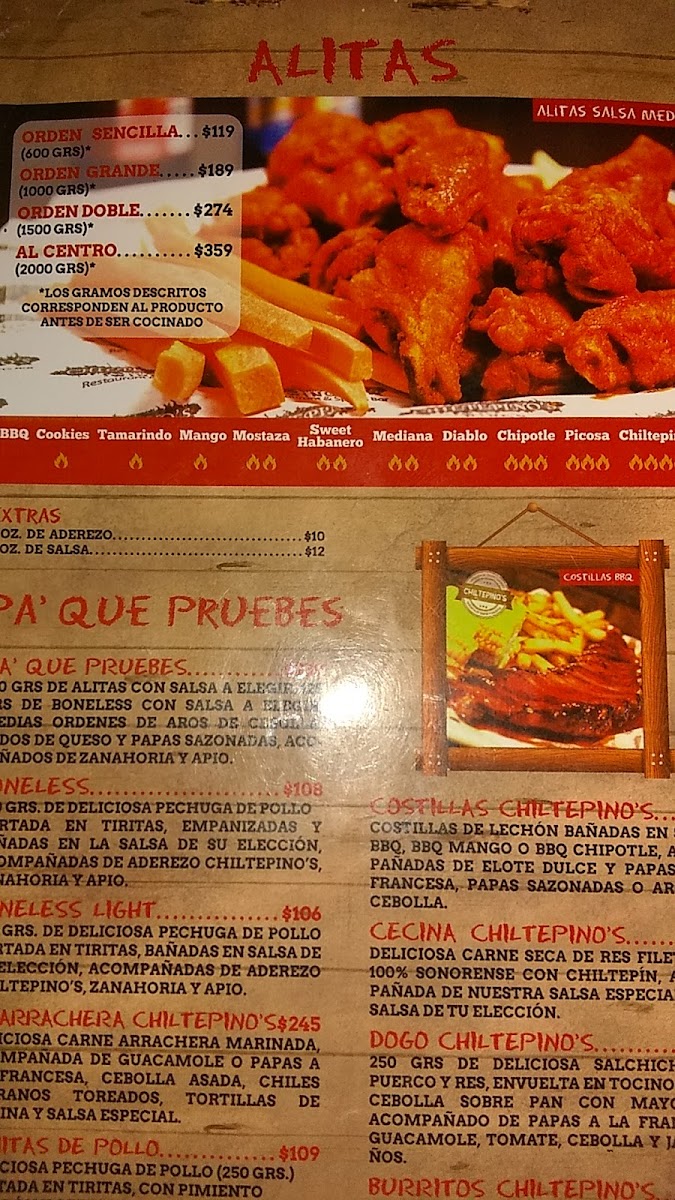 Menu Chiltepino's Wings Pabellón Misiones-6