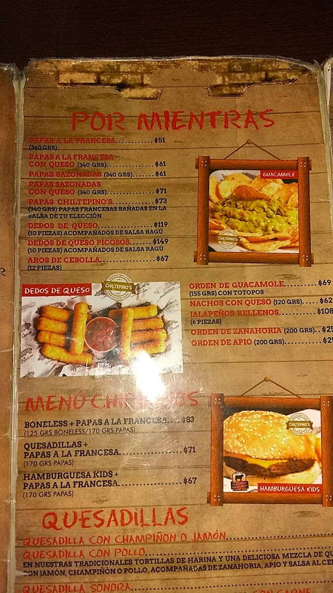 Menu Chiltepino's Wings Pabellón Misiones-7