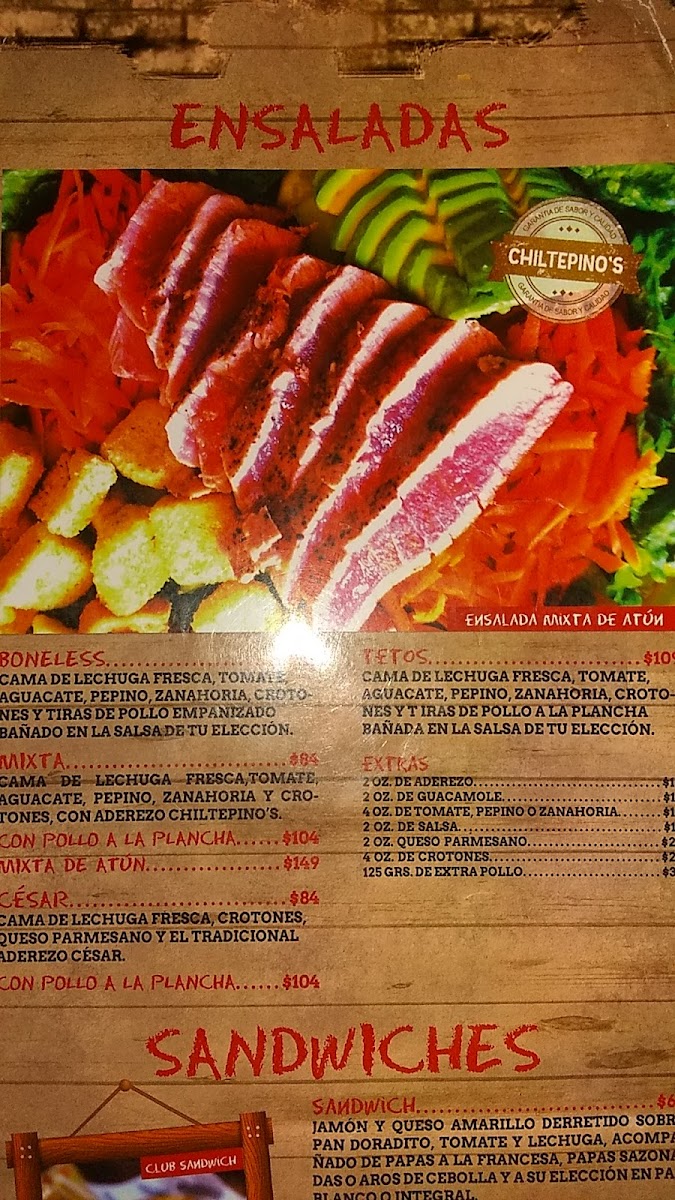 Menu Chiltepino's Wings Pabellón Misiones-9