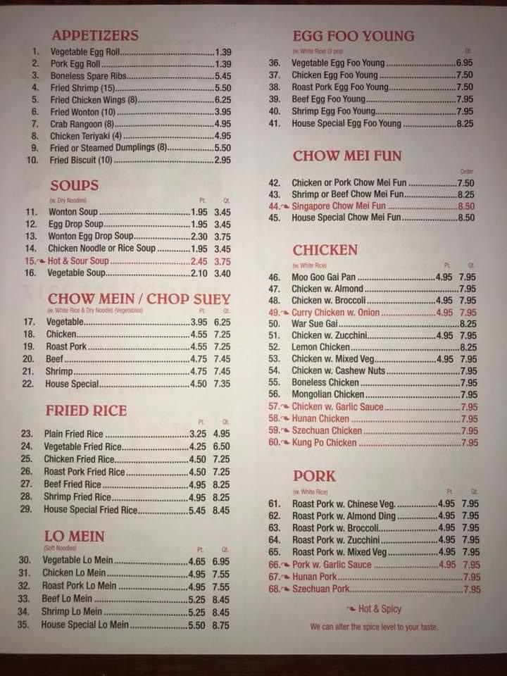 Menu China 8-4