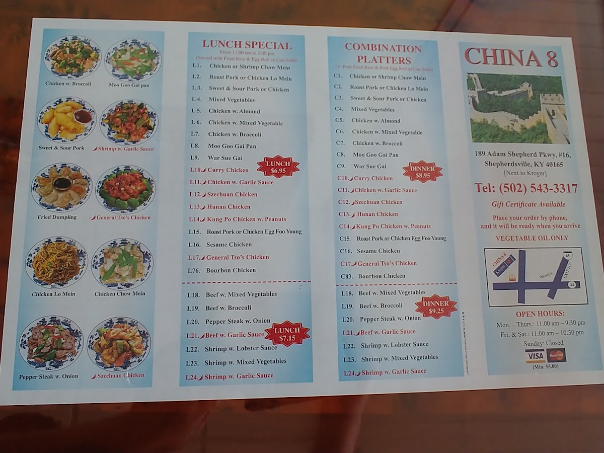 Menu China 8-7