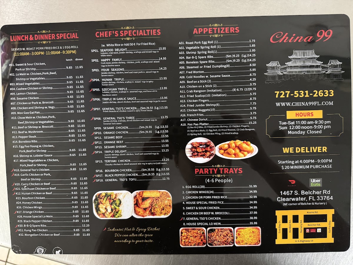 Menu China 99-2