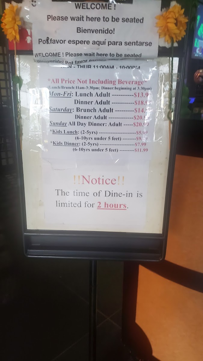 Menu China Buffet City-1