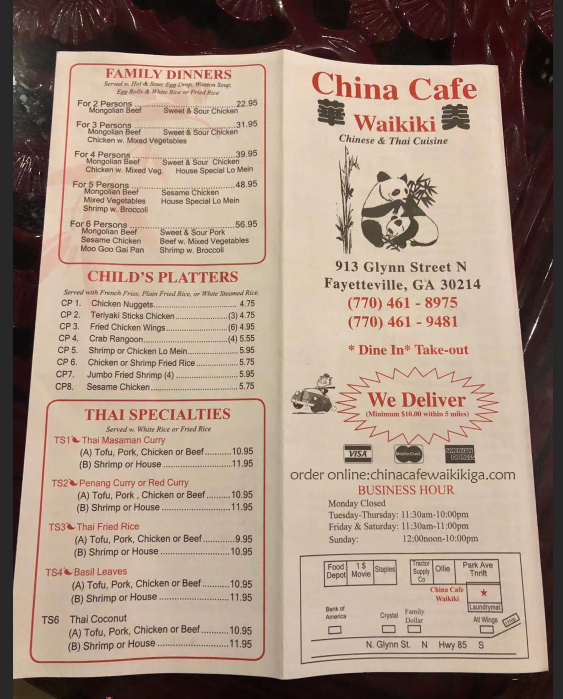Menu China Cafe Waikiki-2