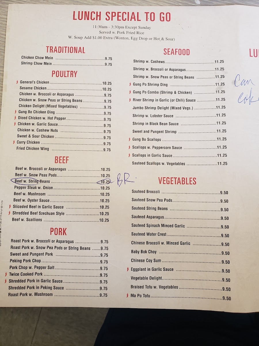 Menu China Chalet-10