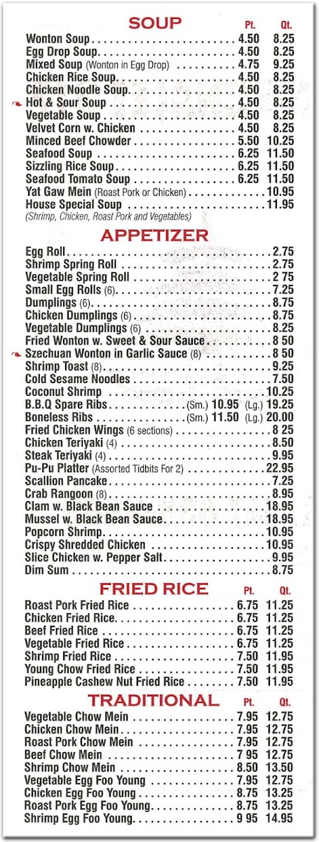 Menu China Chalet-9