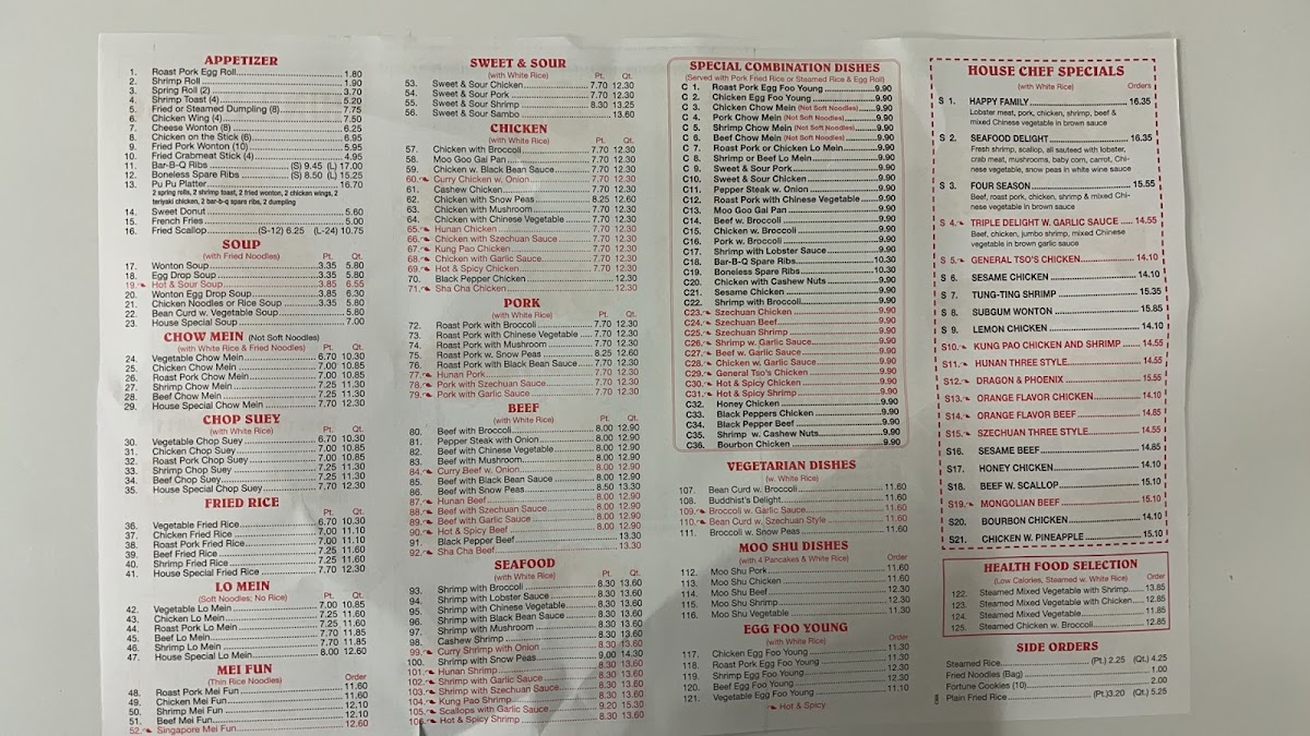 Menu China House Restaurant-1