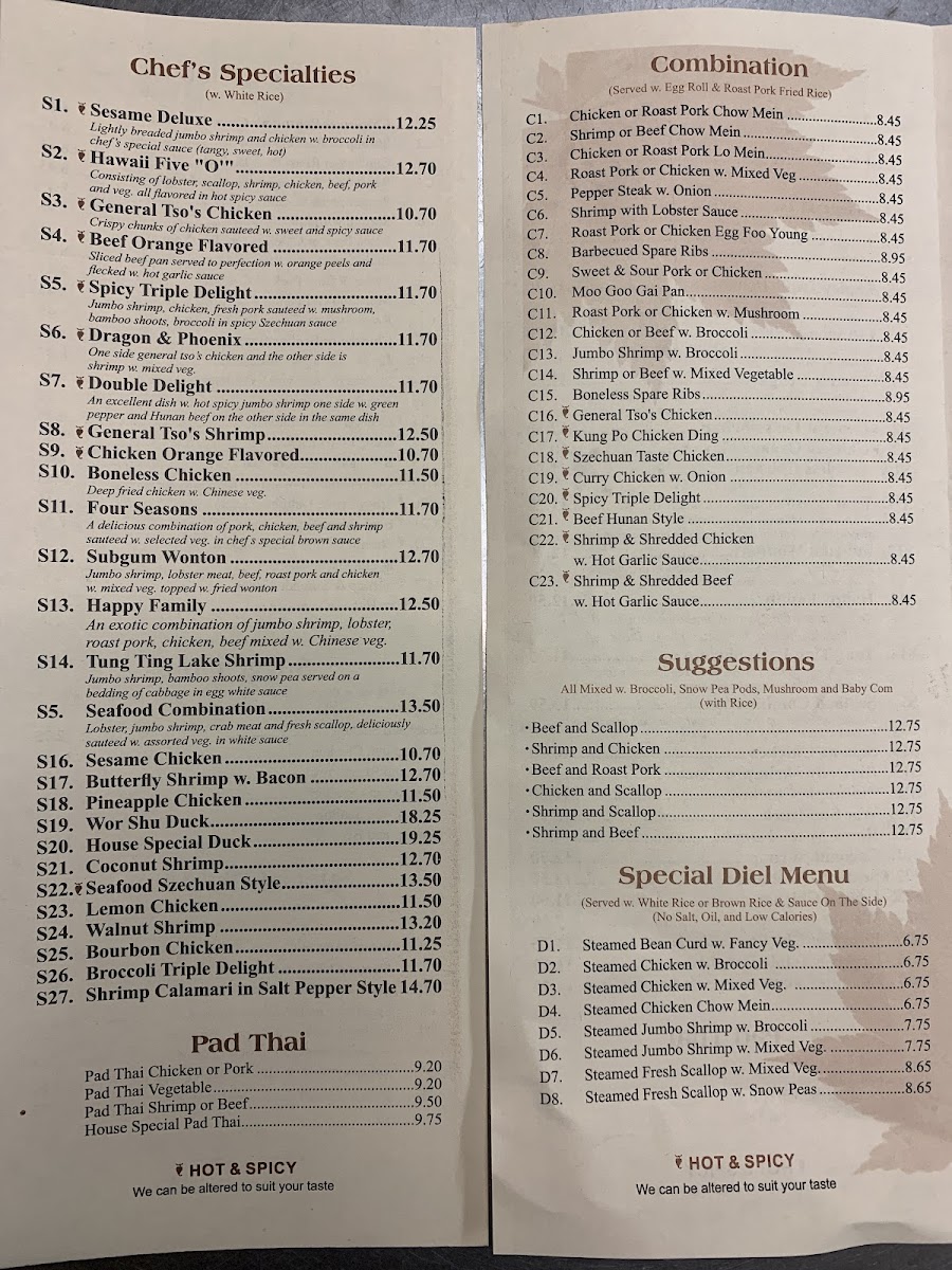 Menu China May-1