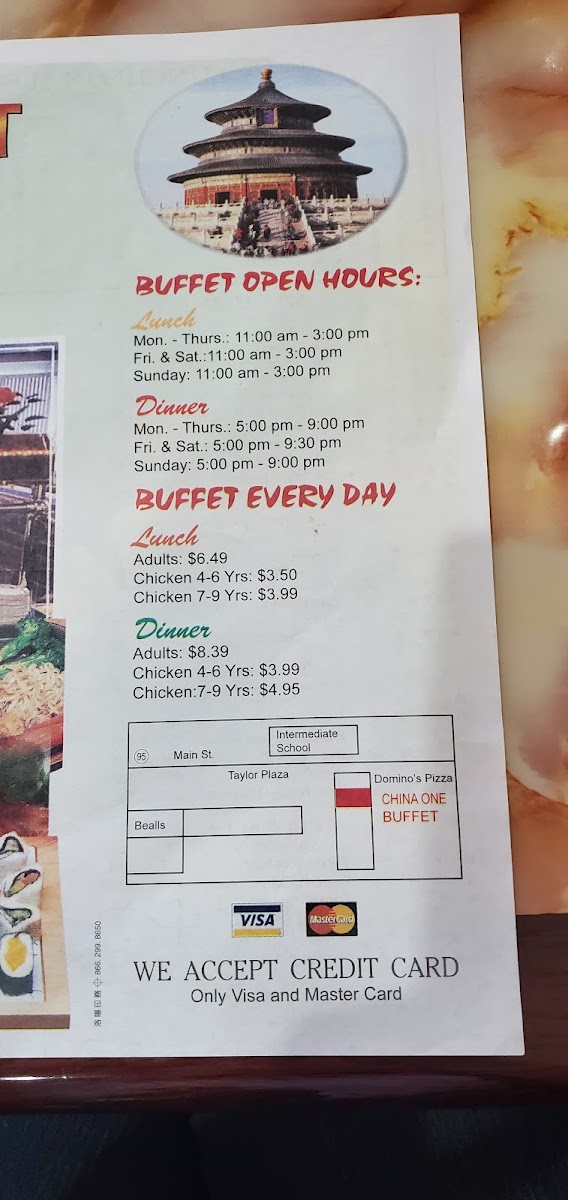 Menu China One Buffet-5
