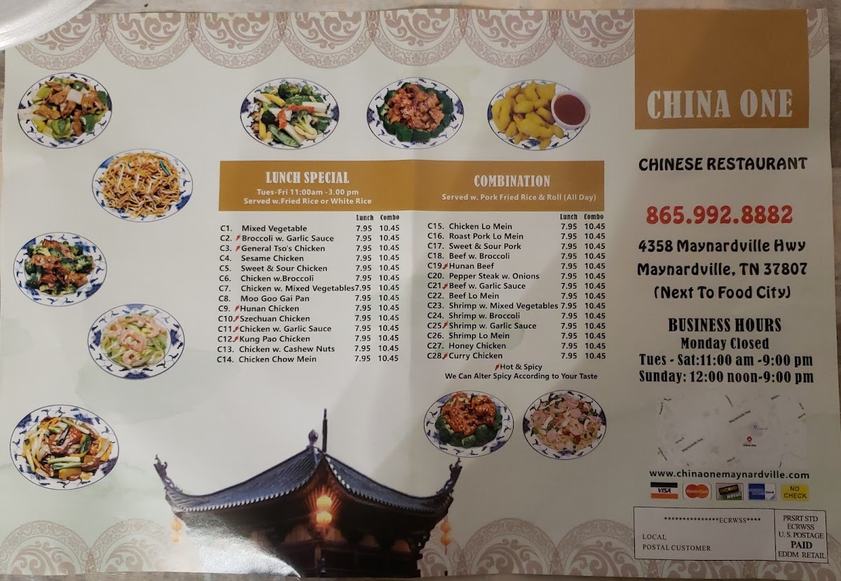 Menu China One-2