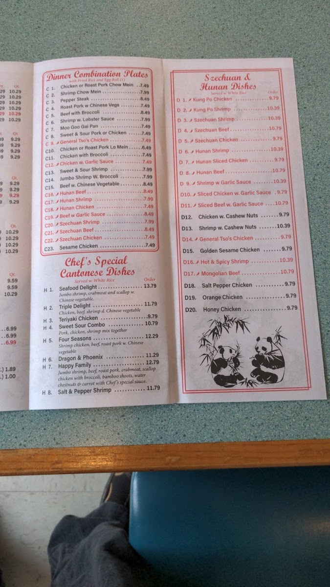 Menu China Panda Buffet-8