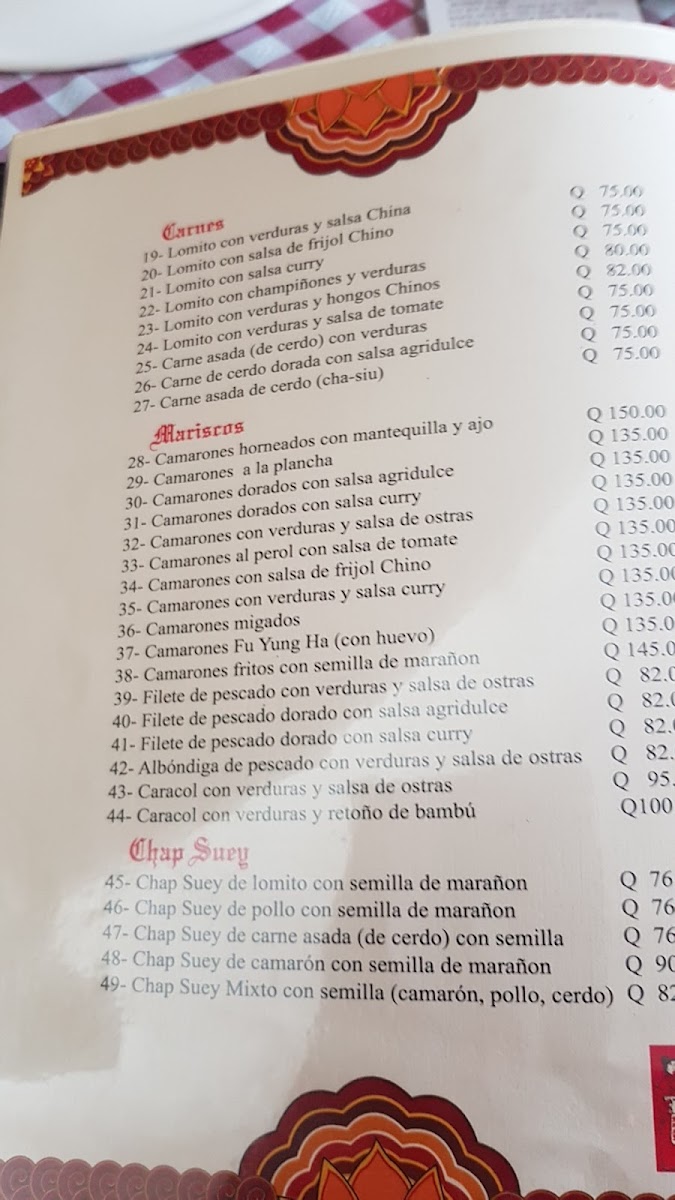 Menu China Queen 2-10