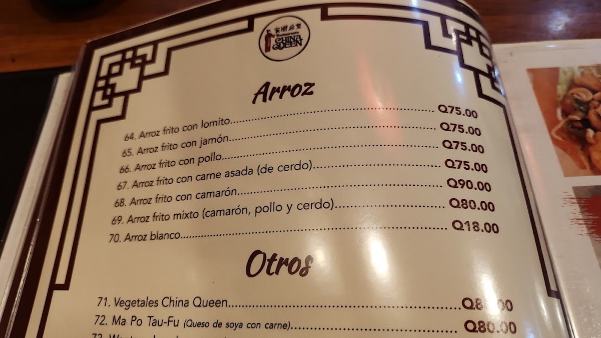 Menu China Queen 2-3