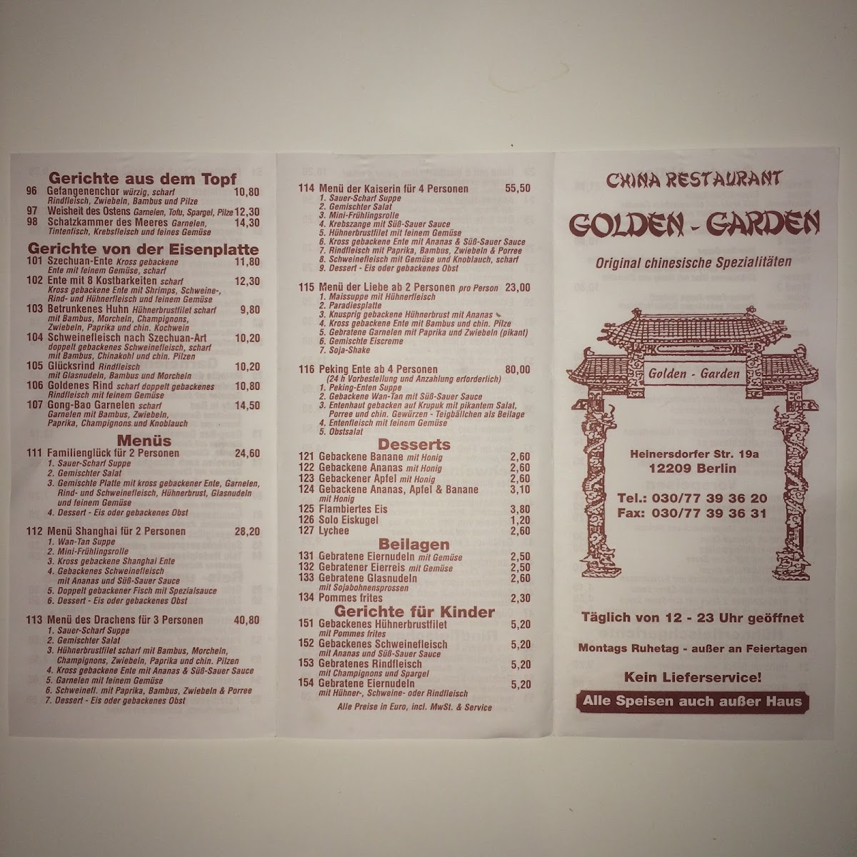 Menu China-Restaurant Golden Garden-2