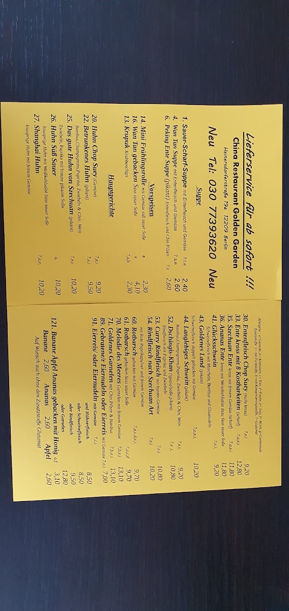 Menu China-Restaurant Golden Garden-3