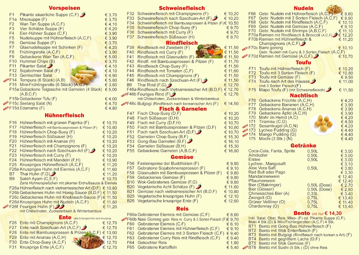 Menu China-Restaurant Tien Du-1