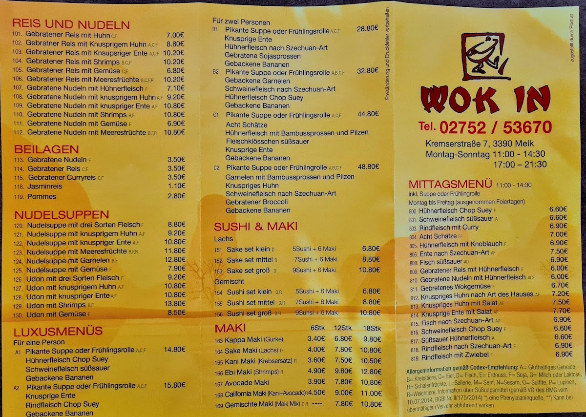 Menu China-Restaurant Wok In-9