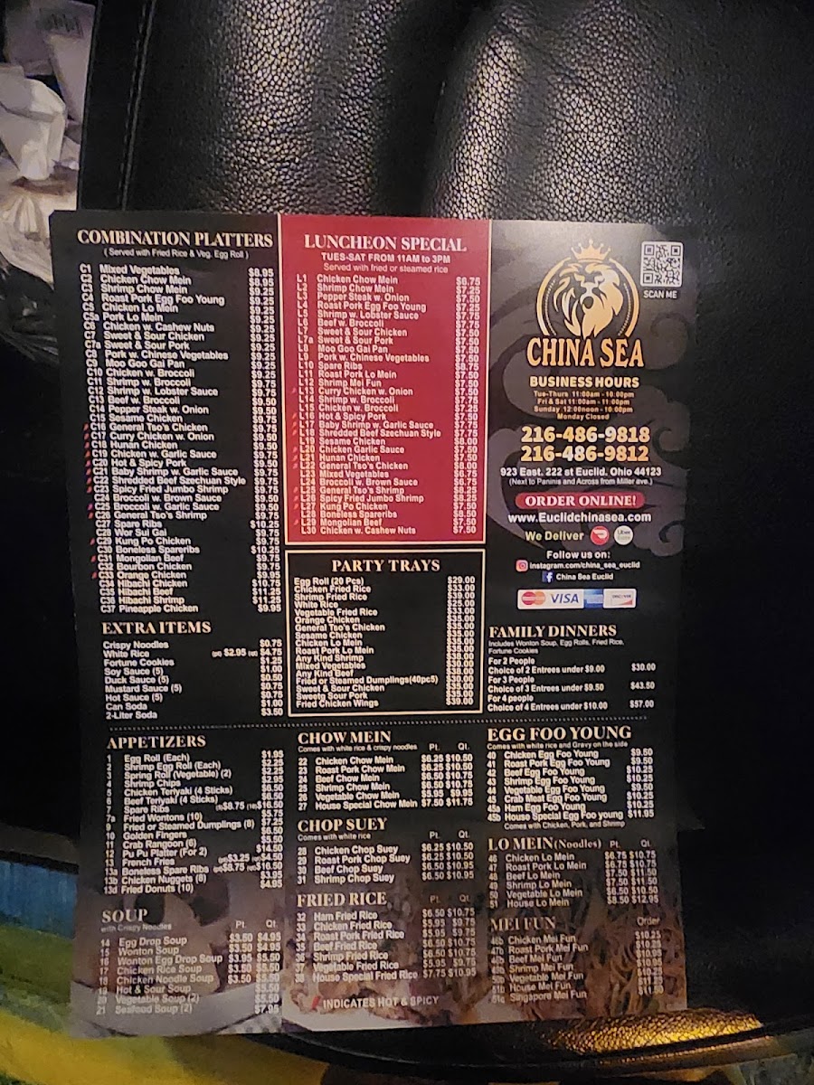 Menu China Sea-2
