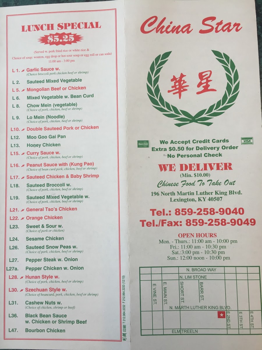 Menu China Star Chinese Restaurant-5