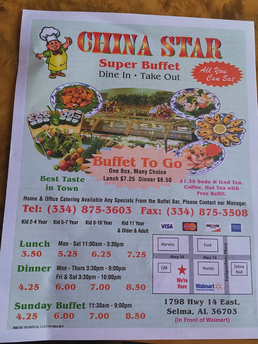 Menu China Star Super Buffet-1
