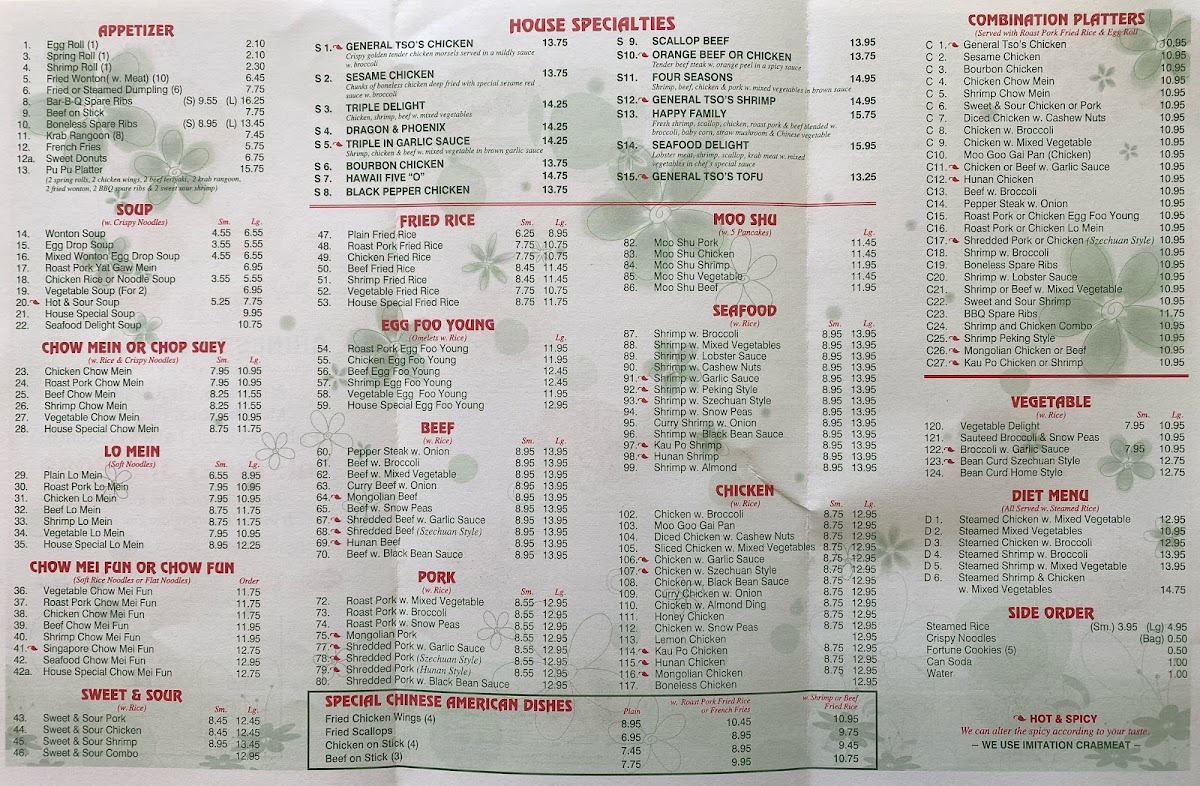 Menu China Star-1