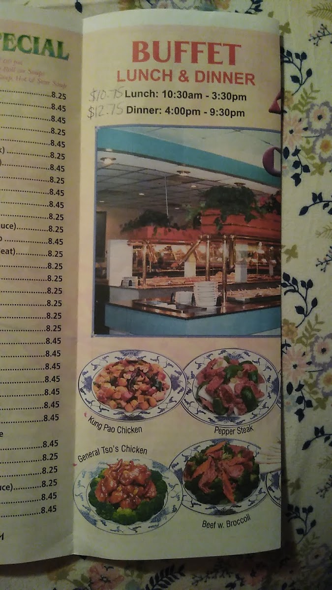 Menu China Stix-5