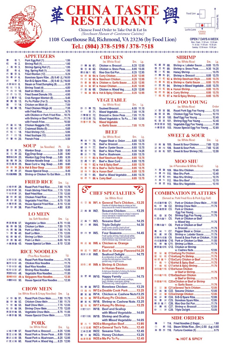 Menu China Taste-1