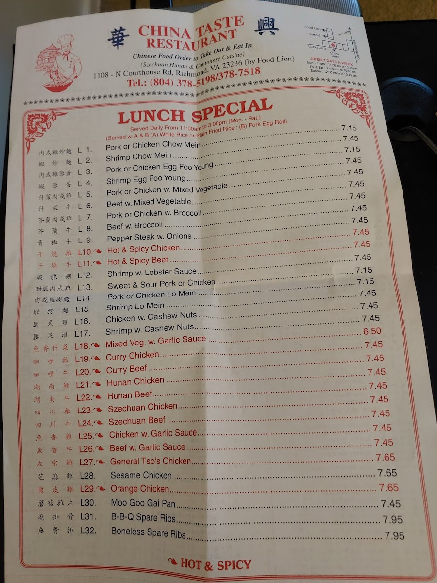Menu China Taste-3