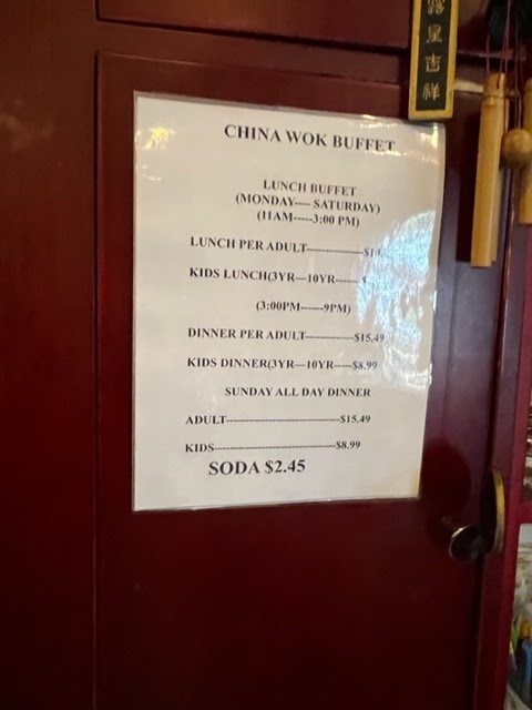 Menu China Wok Buffet-1