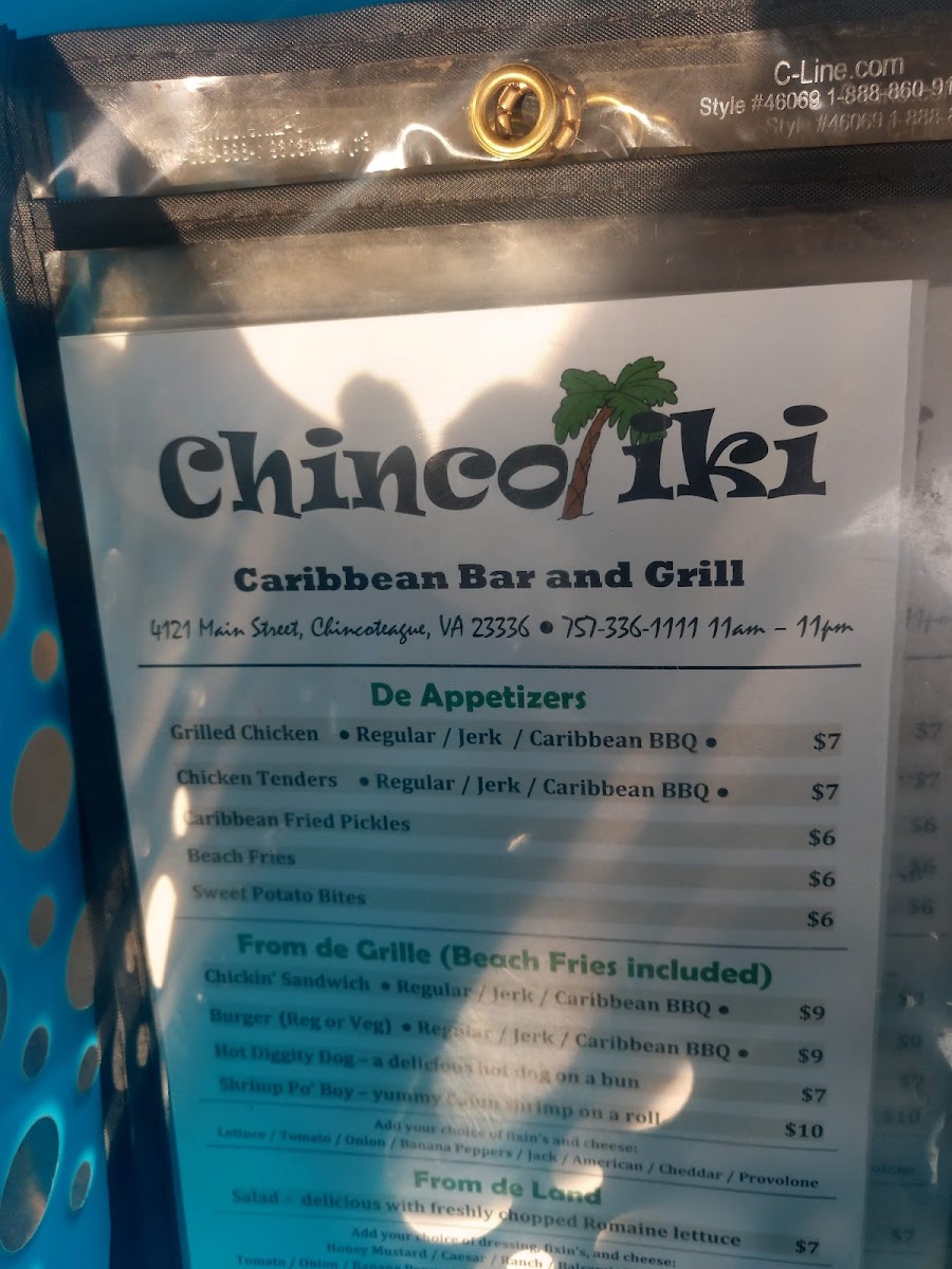 Menu Chincotiki Caribbean Bar And Grill-10