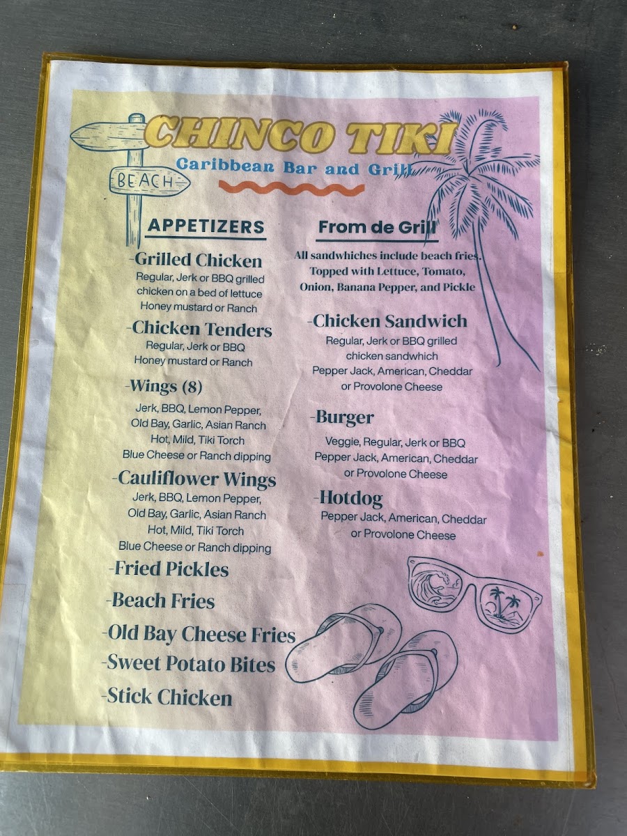 Menu Chincotiki Caribbean Bar And Grill-2