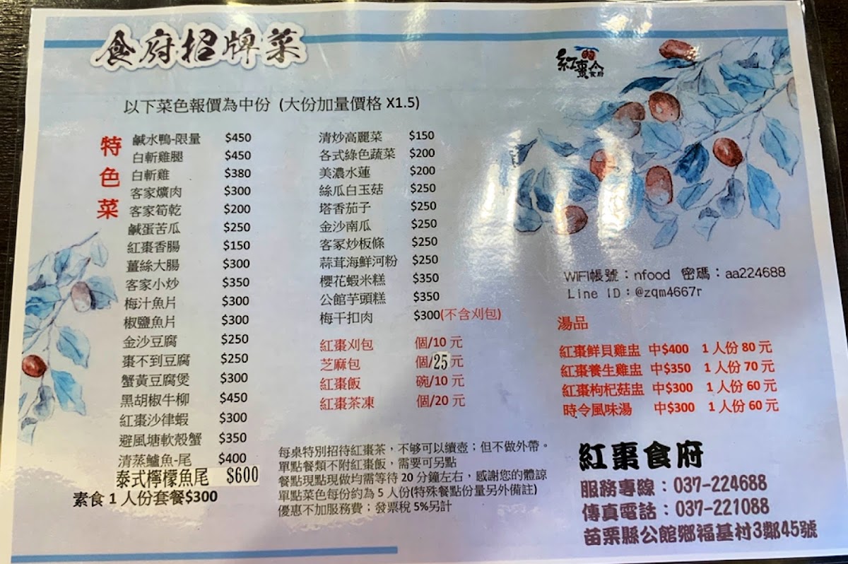 Menu Chinese Red Dates-10